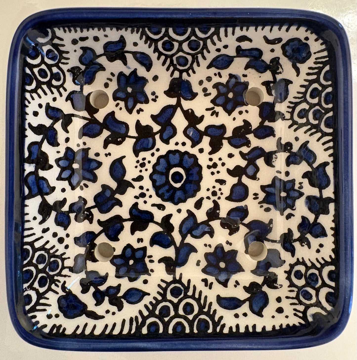 Hand-Painted Ceramic Soap Dish (Palestine)