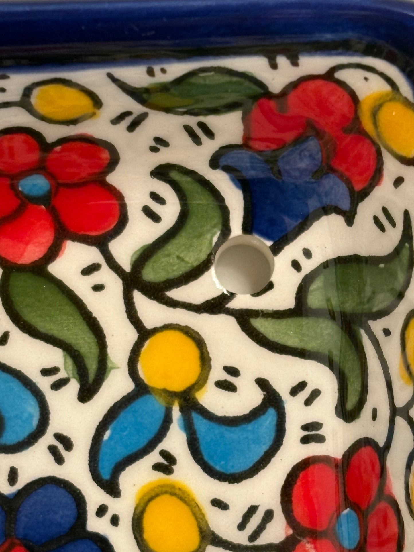 Hand-Painted Ceramic Soap Dish (Palestine)